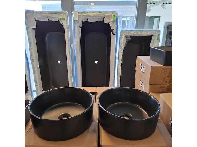 10x waskom best design, breela, mat zwart - afbeelding 3 van  7