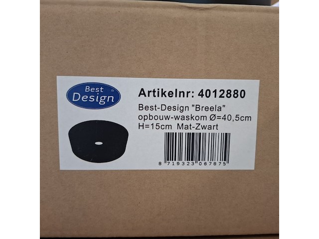 10x waskom best design, breela, mat zwart - afbeelding 7 van  7
