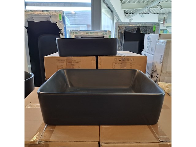 10x waskom best design, roveto, mat zwart - afbeelding 1 van  6