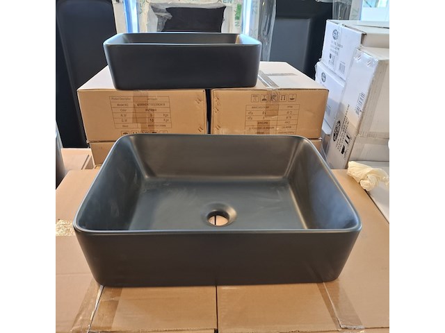 10x waskom best design, roveto, mat zwart - afbeelding 2 van  6