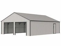 10x7,6x3,76 m zwart garage/loods compleet met wand- en dakpanelen - afbeelding 2 van  4