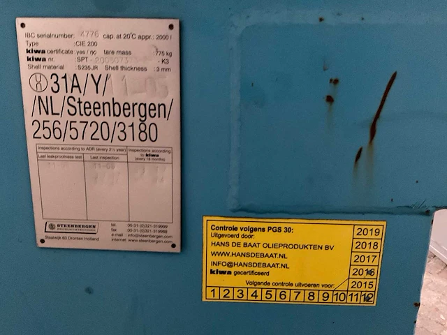 11-05 steenbergen cie200 diesel opslagtank - afbeelding 3 van  11