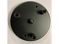 (1100x) plafondkap zwart - 3 aansluitingen - 12 cm - afbeelding 1 van  1