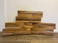 11,2 m2 teak wandbekleding - afbeelding 1 van  2