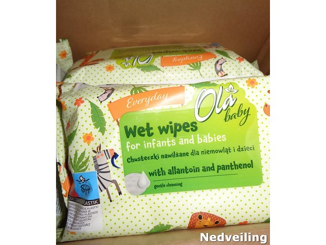 112x ola baby wet wipes 72 stuks per pakje - afbeelding 3 van  3