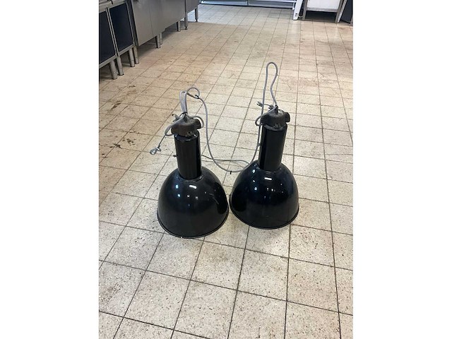 11604a emaille hanglampen (2x) - afbeelding 2 van  6