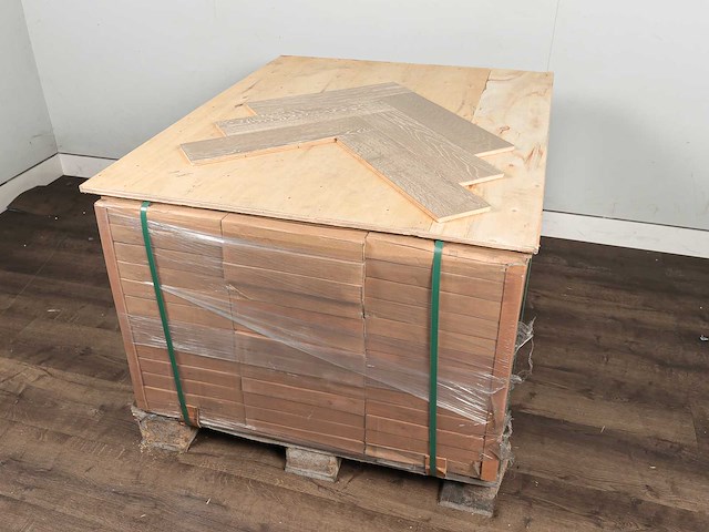 118 m2 parket eiken visgraat mutliplank - 508 x 127 x 14 mm - afbeelding 3 van  4