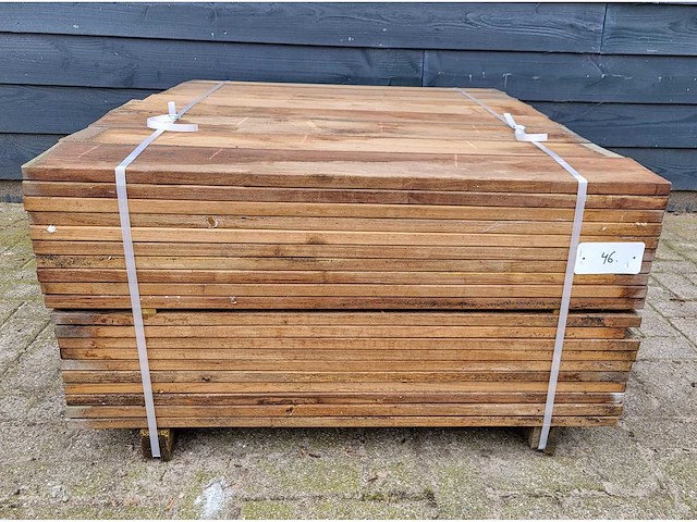 119 x guyana teak planken 25 x 140mm , lengte 90 cm - afbeelding 2 van  3