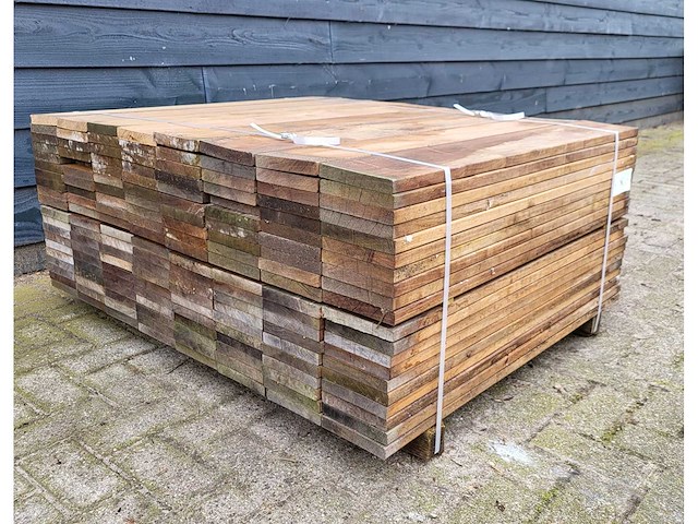 119x guyana teak planken 25 x 140mm , lengte 85 cm - afbeelding 3 van  3