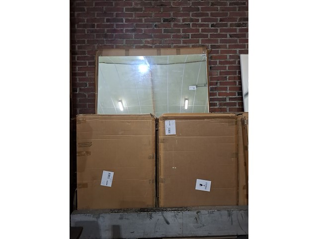 11x badkamerspiegel impero 120, glans wit - afbeelding 1 van  3