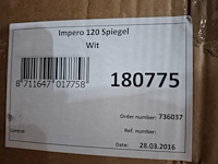 11x badkamerspiegel impero 120, glans wit - afbeelding 3 van  3