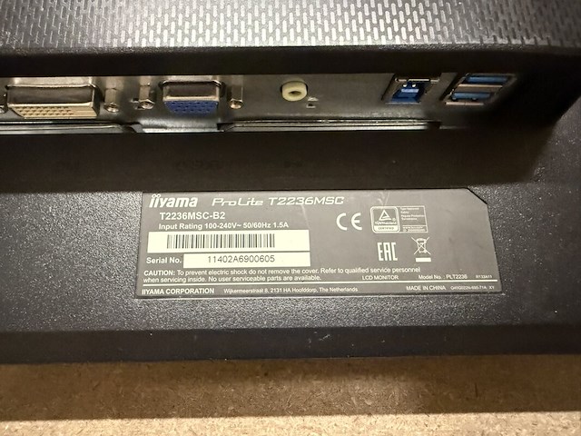 11x beeldschermen / monitoren, diverse merken en types o.a. iiyama - afbeelding 3 van  15