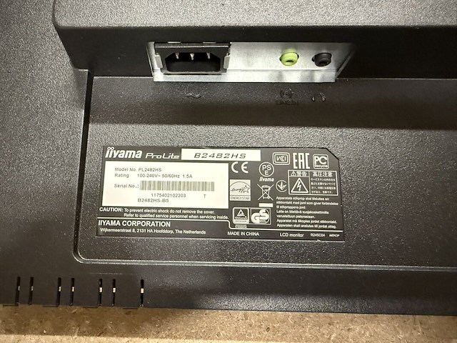 11x beeldschermen / monitoren, diverse merken en types o.a. iiyama - afbeelding 14 van  15