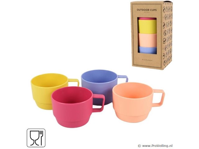 12-delige set borden en bekers - afbeelding 1 van  3