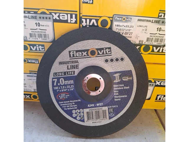 12 doos a 10 stuks afbraamschijf flexovit, 180x7,0x22,23 - afbeelding 2 van  4
