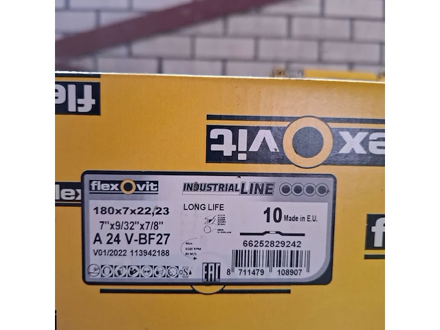 12 doos a 10 stuks afbraamschijf flexovit, 180x7,0x22,23 - afbeelding 3 van  4