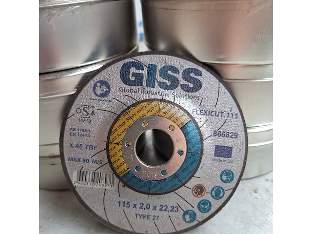 12 doos a 10 stuks doorslijpschijf giss, 115x2,0x22,23 - afbeelding 2 van  4