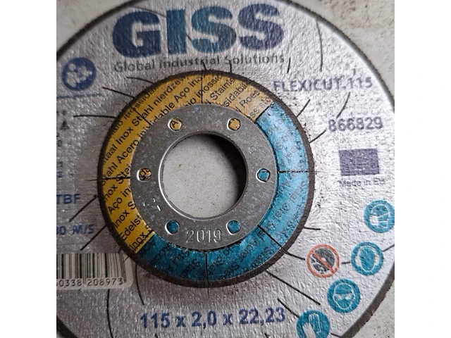 12 doos a 10 stuks doorslijpschijf giss, 115x2,0x22,23 - afbeelding 4 van  4
