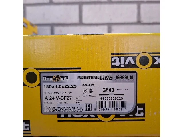 12 doos a 20 stuks combinatieschijf flexovit, 180x4,0x22,23 - afbeelding 3 van  4
