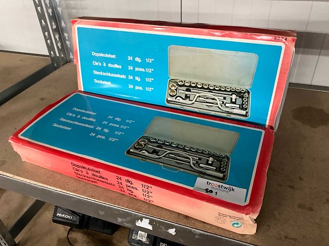 1/2” doppensleutelset (2x) - afbeelding 1 van  3