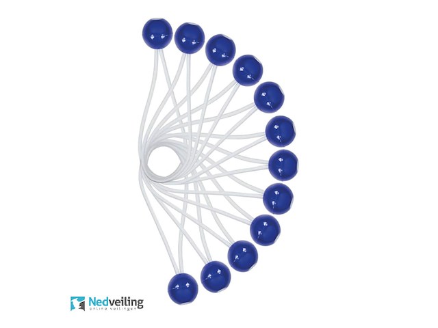 12 ex tent elastiek met ballen 15 cm (doos q2) - afbeelding 2 van  3