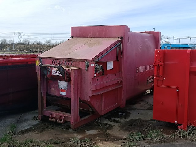 12 m³ haakarm afzet perscontainer, husmann, spb 12an-e-s, 2003 - afbeelding 1 van  9