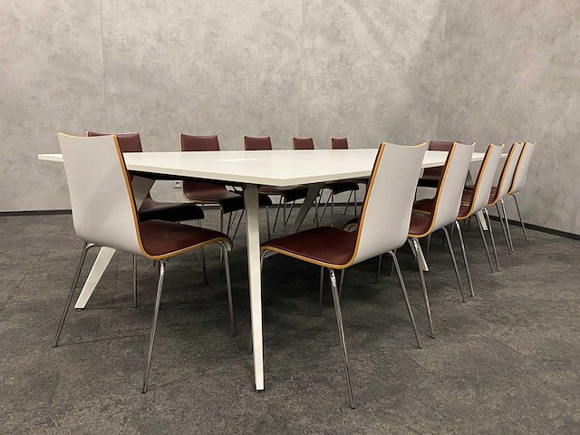 12 persoons conferentie set 360x140 - afbeelding 12 van  21