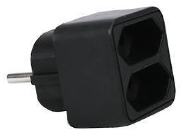 12 stopkontakt splitters voor 2 platte stekkers (doos t) - afbeelding 3 van  5