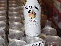 12 x 12 blikken malibu cola 0,25cl. tht 5-2026. bod inclusief statiegeldwaarde van 21,20 euro. - afbeelding 2 van  2