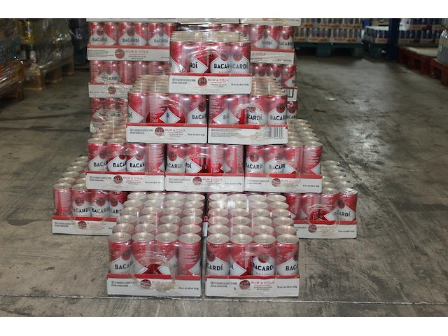 12 x 24 blikken bacardi cola 0,25cl. tht 1-2027. bod inclusief statiegeldwaarde van 43,20 euro. - afbeelding 2 van  3