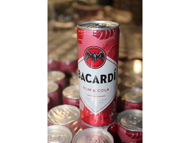 12 x 24 blikken bacardi cola 0,25cl. tht 1-2027. bod inclusief statiegeldwaarde van 43,20 euro. - afbeelding 3 van  3