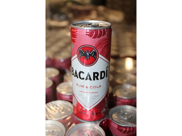 12 x 24 blikken bacardi cola 0,25cl. tht 1-2027. bod inclusief statiegeldwaarde van 43,20 euro. - afbeelding 3 van  3