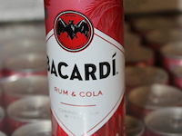 12 x 24 blikken bacardi cola 0,25cl. tht 11-2026. bod inclusief statiegeldwaarde van 43,20 euro. - afbeelding 2 van  2