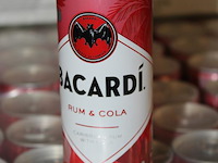 12 x 24 blikken bacardi cola 0,25cl. tht 11-2026. bod inclusief statiegeldwaarde van 43,20 euro. - afbeelding 2 van  2