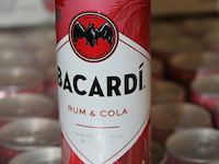 12 x 24 blikken bacardi cola 0,25cl. tht 11-2026. bod inclusief statiegeldwaarde van 43,20 euro. - afbeelding 2 van  2