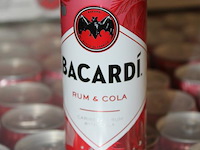 12 x 24 blikken bacardi cola 0,25cl. tht 11-2026. bod inclusief statiegeldwaarde van 43,20 euro. - afbeelding 2 van  2