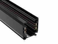 12 x 3-fase spanningsrail 100 cm zwart