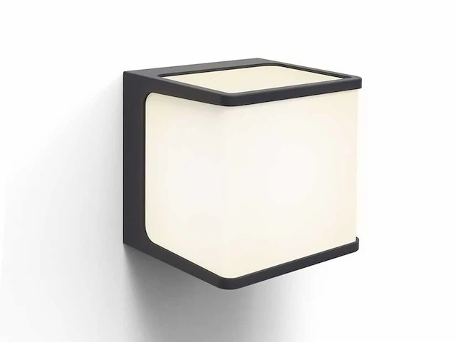 12 x cube opal buiten wandlamp zwart - afbeelding 1 van  8