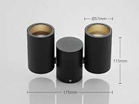12 x gt gu10 kantelbare spots zwart - afbeelding 2 van  5