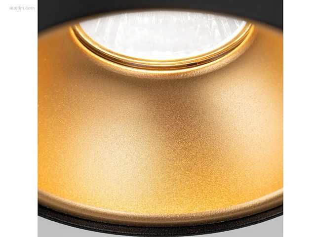12 x gt tube plafond spot zwart/goud - afbeelding 3 van  8