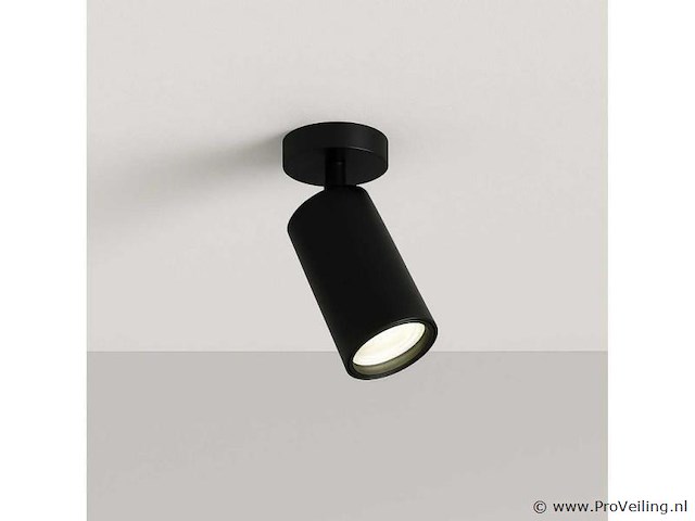 12 x gu10 opbouwspot armatuur – draaibaar – ip20 – zwart - afbeelding 2 van  5