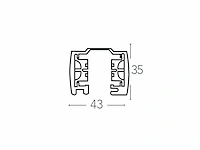 12 x intec 3-fase spanningsrail 100 cm zwart - afbeelding 3 van  8