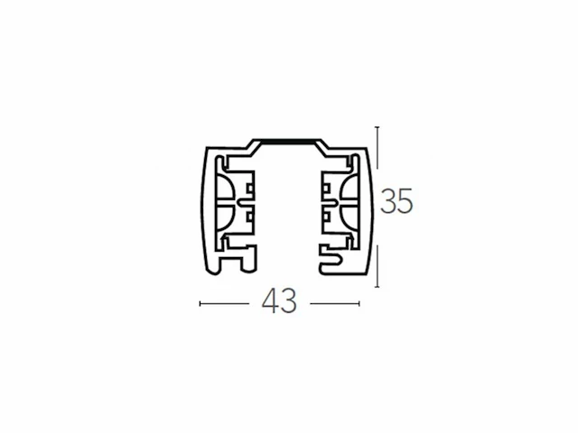 12 x intec 3-fase spanningsrail 100 cm zwart - afbeelding 3 van  8
