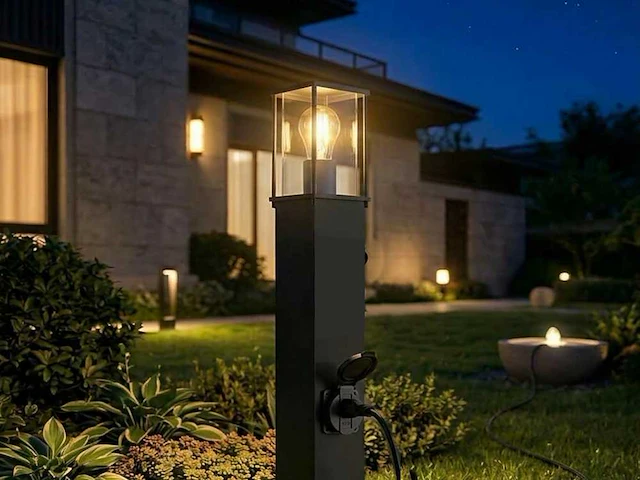 12 x keni 50 buiten lamp schuko zwart - afbeelding 9 van  10