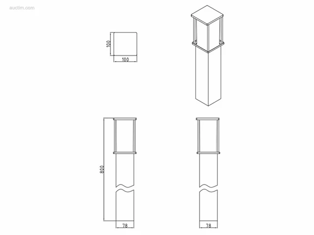 12 x keni 80 buiten lamp zwart - afbeelding 4 van  8
