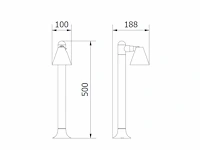 12 x lust 50 buiten lamp gu10 zwart - afbeelding 4 van  8