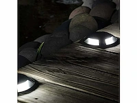 12 x solar 4 lichts led grond spot zwart - afbeelding 2 van  9