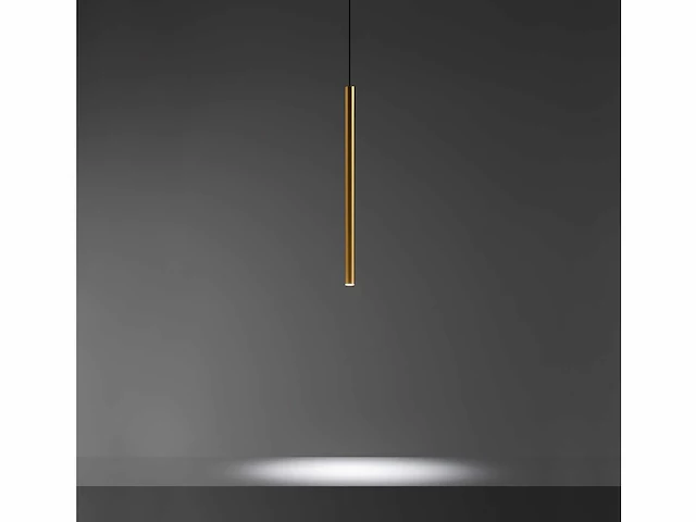 12 x solo tube slim design hanglamp goud - afbeelding 2 van  5