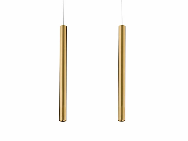 12 x solo tube slim design hanglamp goud - afbeelding 3 van  5