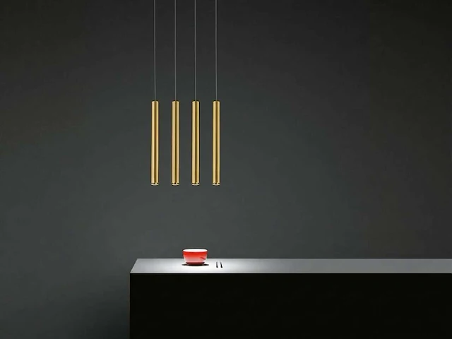 12 x solo tube slim design hanglamp goud - afbeelding 1 van  3